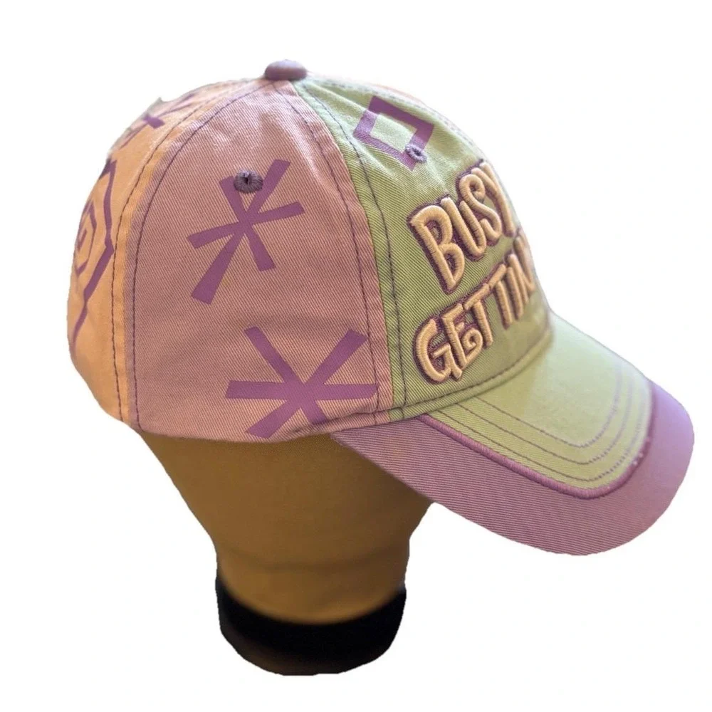 Disney Parks Busy Gettin Dizzy Colorful Pastel‎ Baseball Cap Hat Colorful NWT
